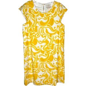 Kate Spade Cotton Swirl A-Line Dress - Yellow/White - 10